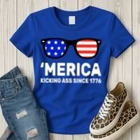 America Kicking Ass Since 1776 Women's T-Shirt thumb 3
