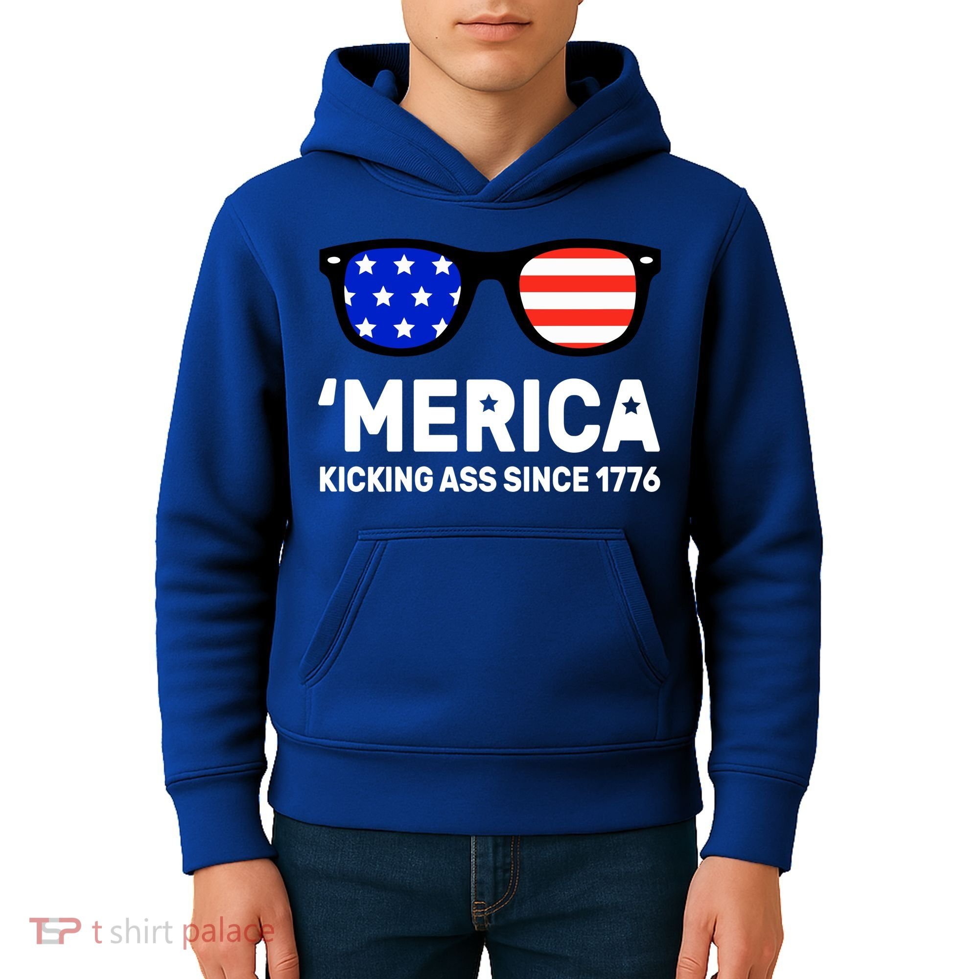 America Kicking Ass Since 1776 Kids Hoodie