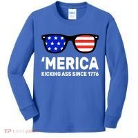 America Kicking Ass Since 1776 Kids Long Sleeve Shirt thumb 0
