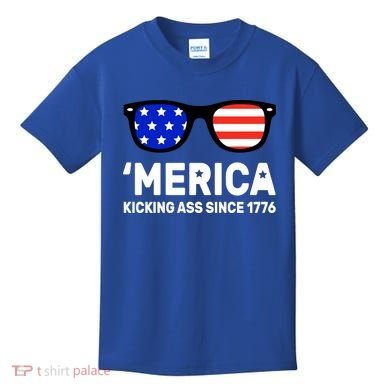 America Kicking Ass Since 1776 Kids T-Shirt