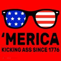America Kicking Ass Since 1776 Santa Hat thumb 1