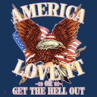 America Love It Or Get the Hell Out Golf Towel thumb 3