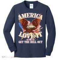 America Love It Or Get the Hell Out Kids Long Sleeve Shirt thumb 0