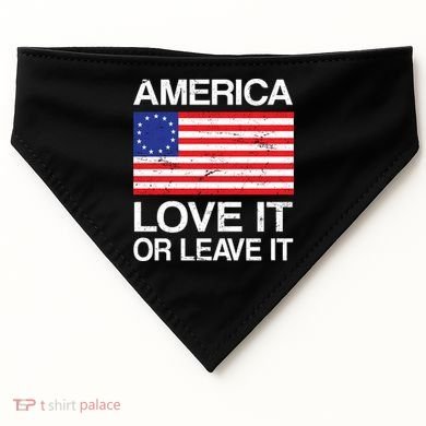 America Love It Or Leave It Betsy Ross USA-Made Doggie Bandana