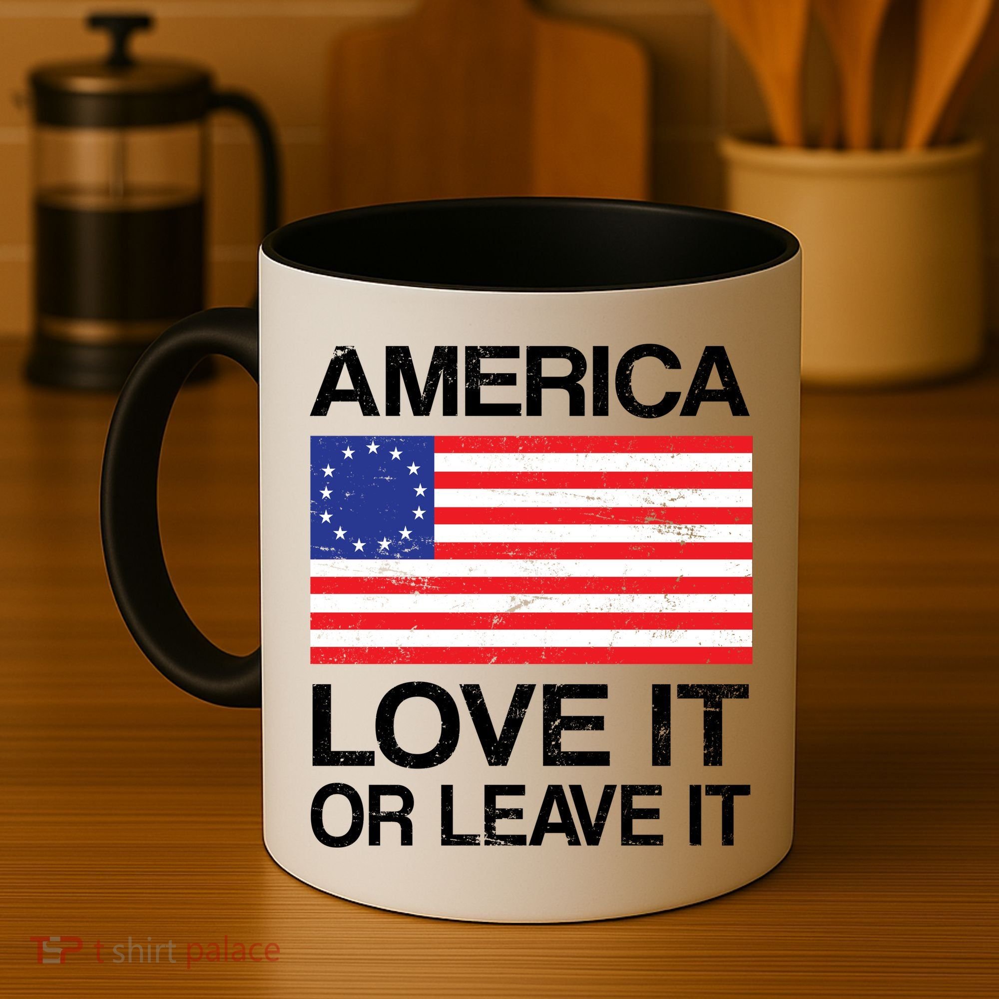 America Love It Or Leave It Betsy Ross Coffee Mug