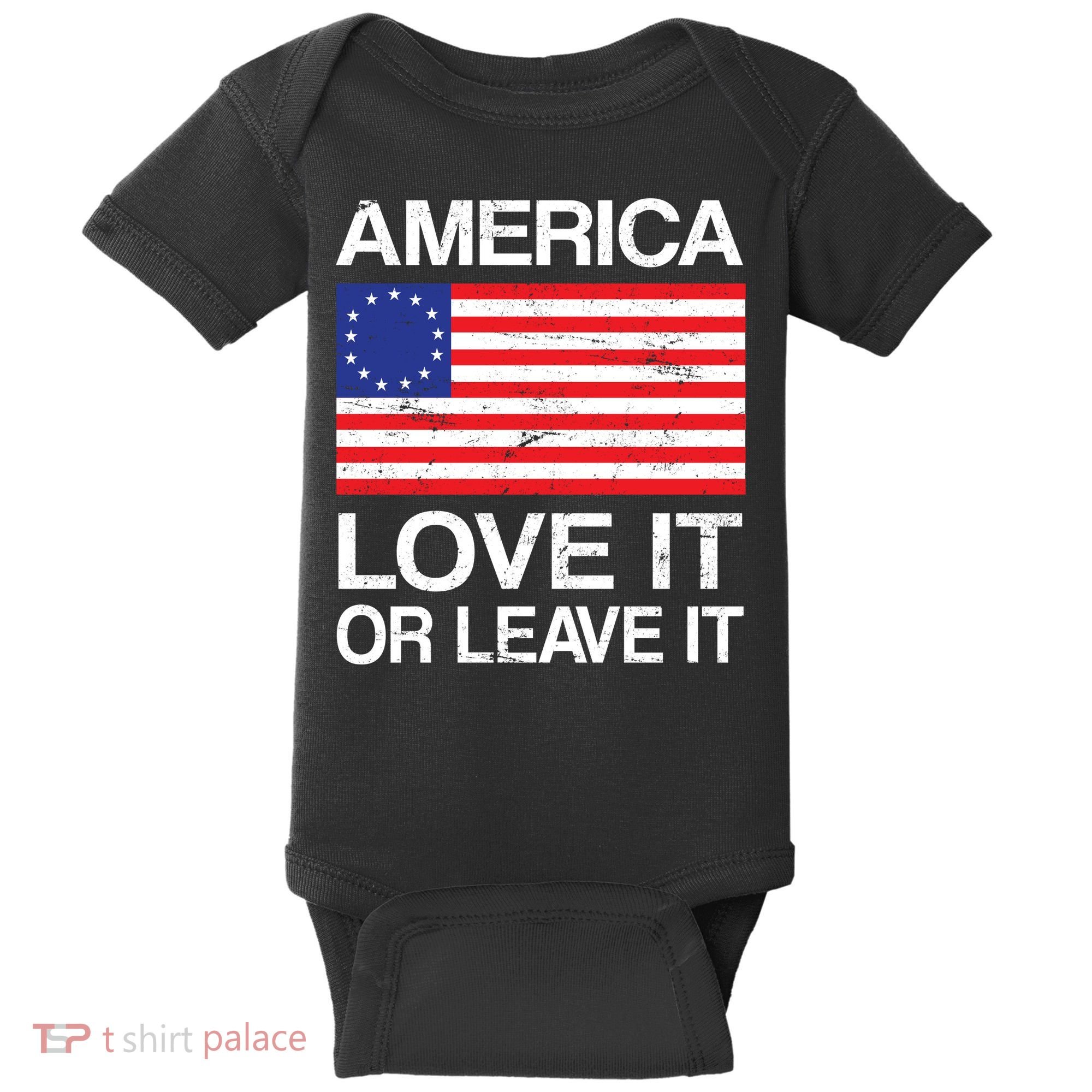 America Love It Or Leave It Betsy Ross Baby Bodysuit