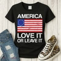 America Love It Or Leave It Betsy Ross Women's T-Shirt thumb 3