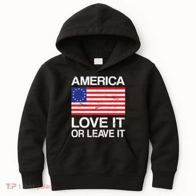 America Love It Or Leave It Betsy Ross Kids Hoodie