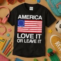 America Love It Or Leave It Betsy Ross Kids T-Shirt thumb 3