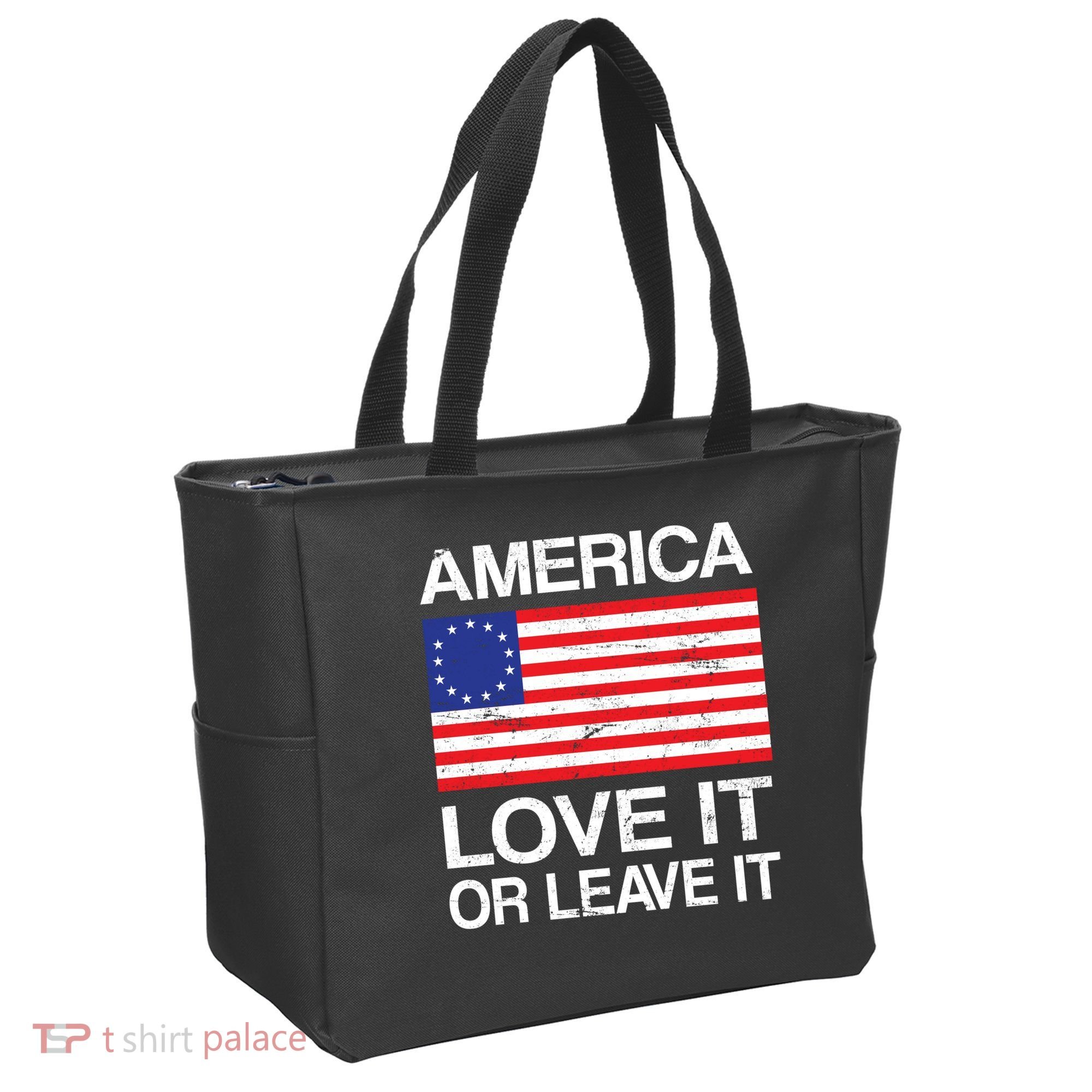 America Love It Or Leave It Betsy Ross Tote Bag