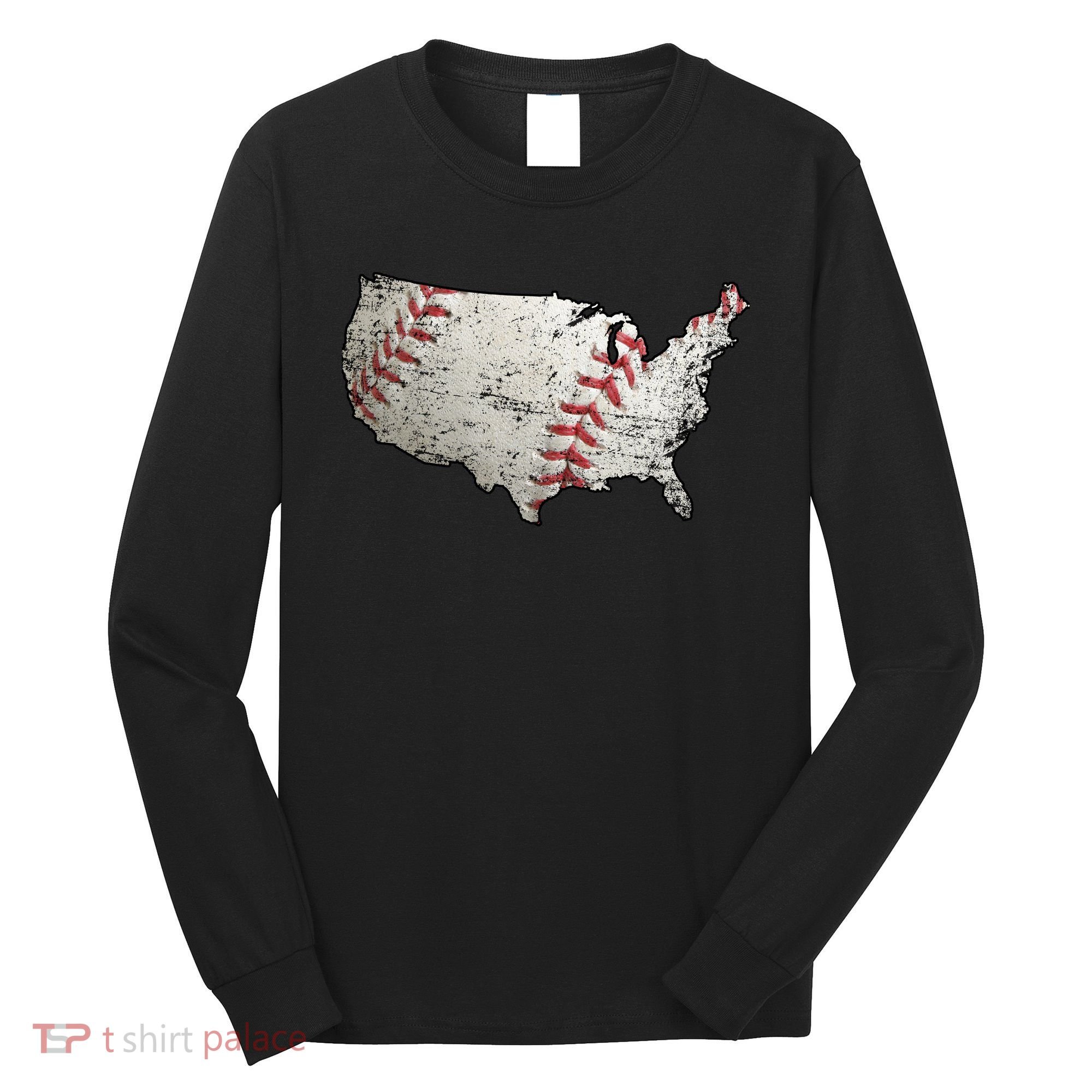 America Loves Baseball Long Sleeve Shirt