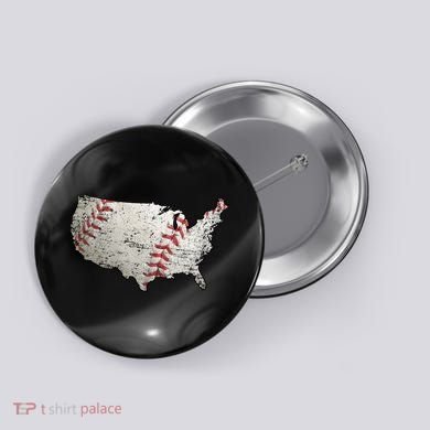 America Loves Baseball Button
