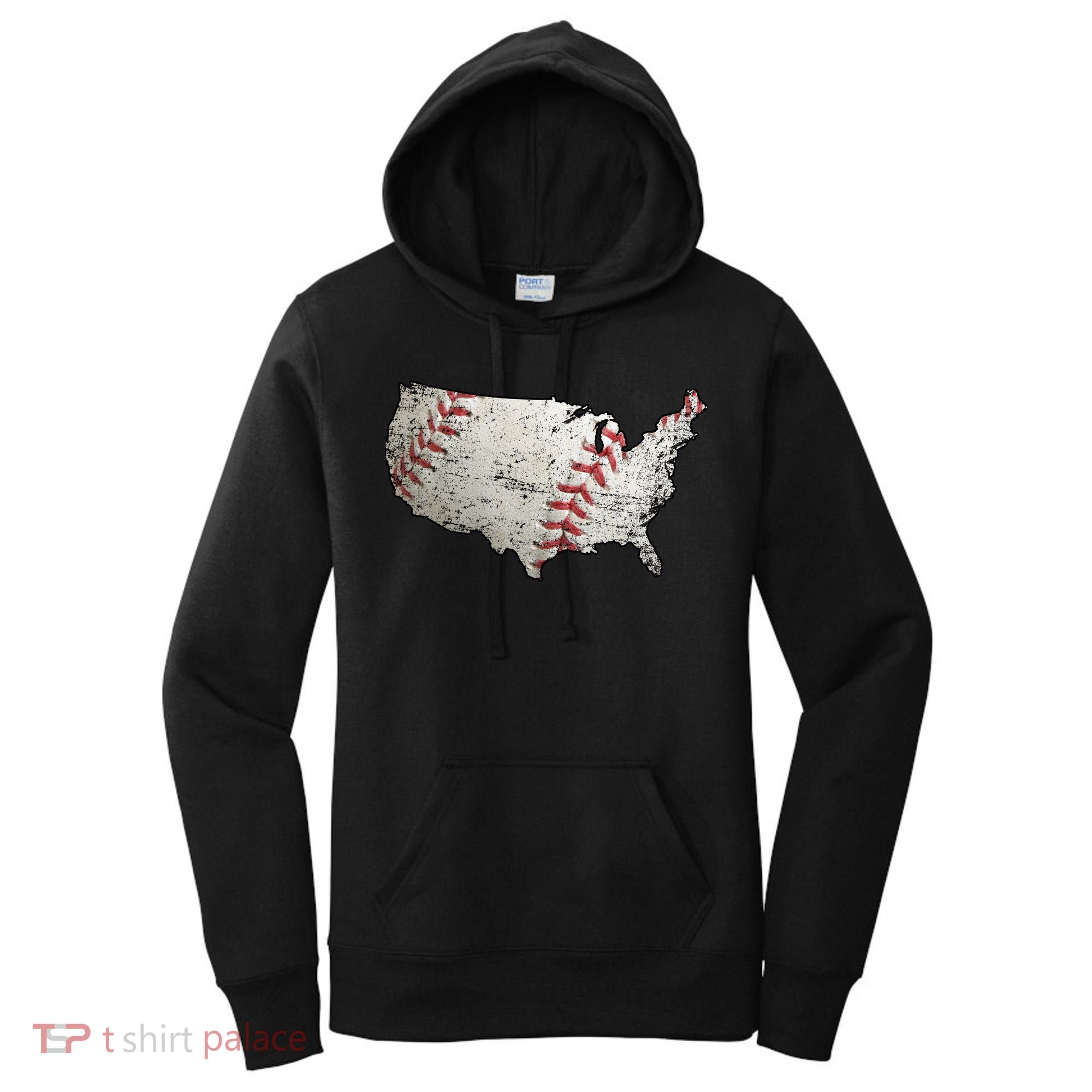 America Loves Baseball Women's Hoodie