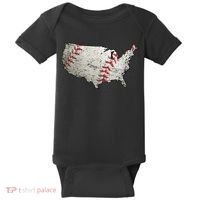 America Loves Baseball Baby Bodysuit thumb 0