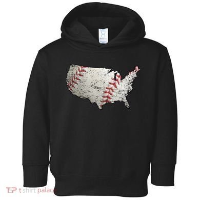 America Loves Baseball Toddler Hoodie
