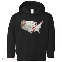 America Loves Baseball Toddler Hoodie thumb 0