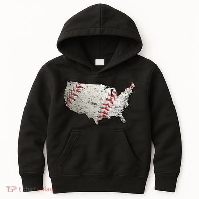 America Loves Baseball Kids Hoodie