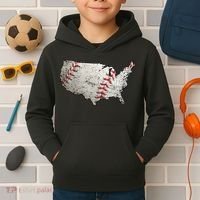 America Loves Baseball Kids Hoodie thumb 2