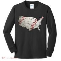 America Loves Baseball Kids Long Sleeve Shirt thumb 0