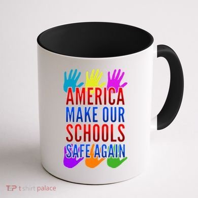 America Make Our Schools Safe Again Coffee Mug back