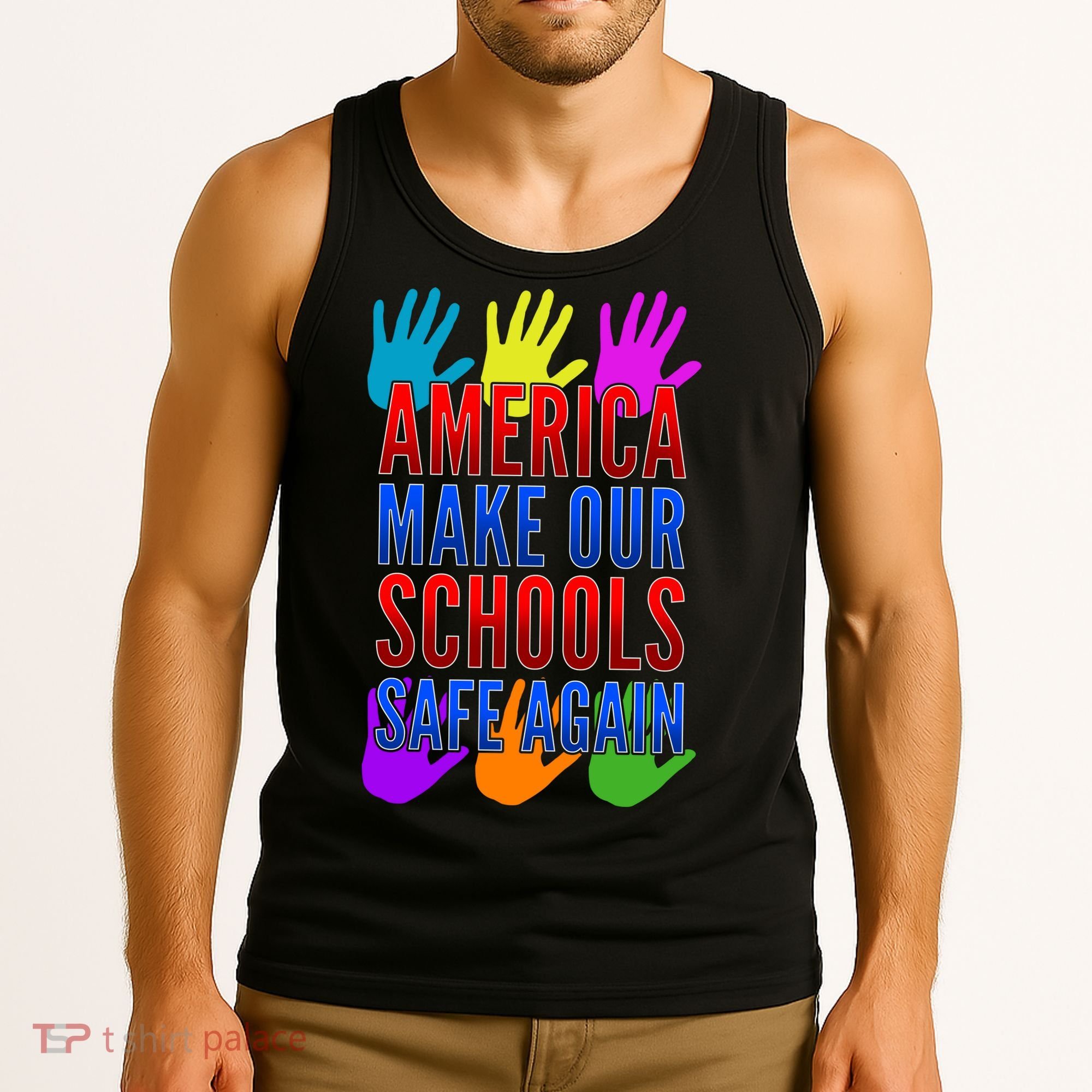 America Make Our Schools Safe Again Tank Top