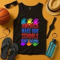 America Make Our Schools Safe Again Tank Top thumb 4