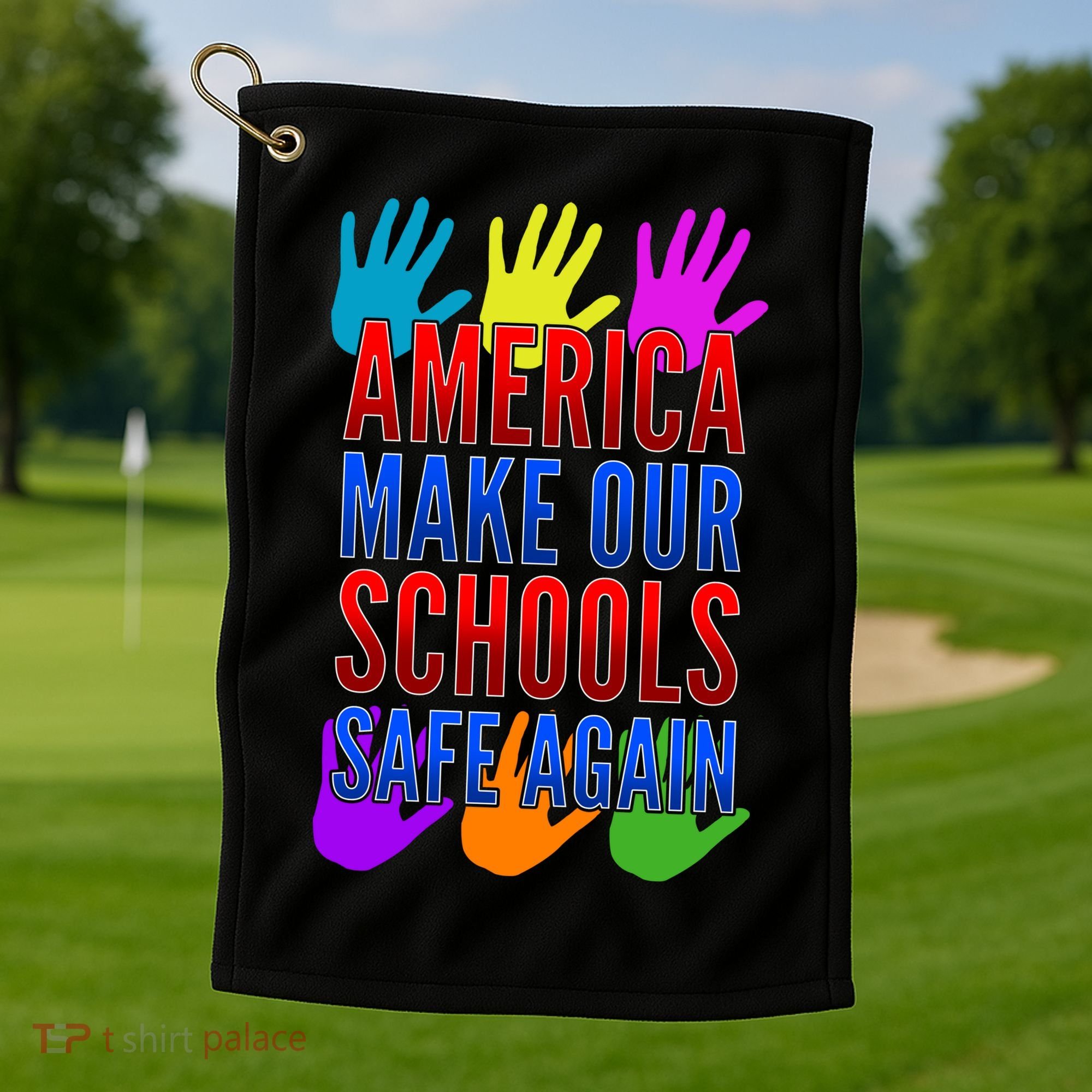 America Make Our Schools Safe Again Golf Towel