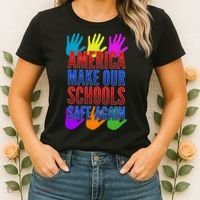 America Make Our Schools Safe Again Women's T-Shirt thumb 2