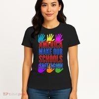 America Make Our Schools Safe Again Women's T-Shirt thumb 4