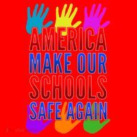 America Make Our Schools Safe Again Santa Hat thumb 1