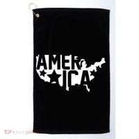America State Map Golf Towel thumb 0