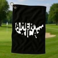 America State Map Golf Towel thumb 1