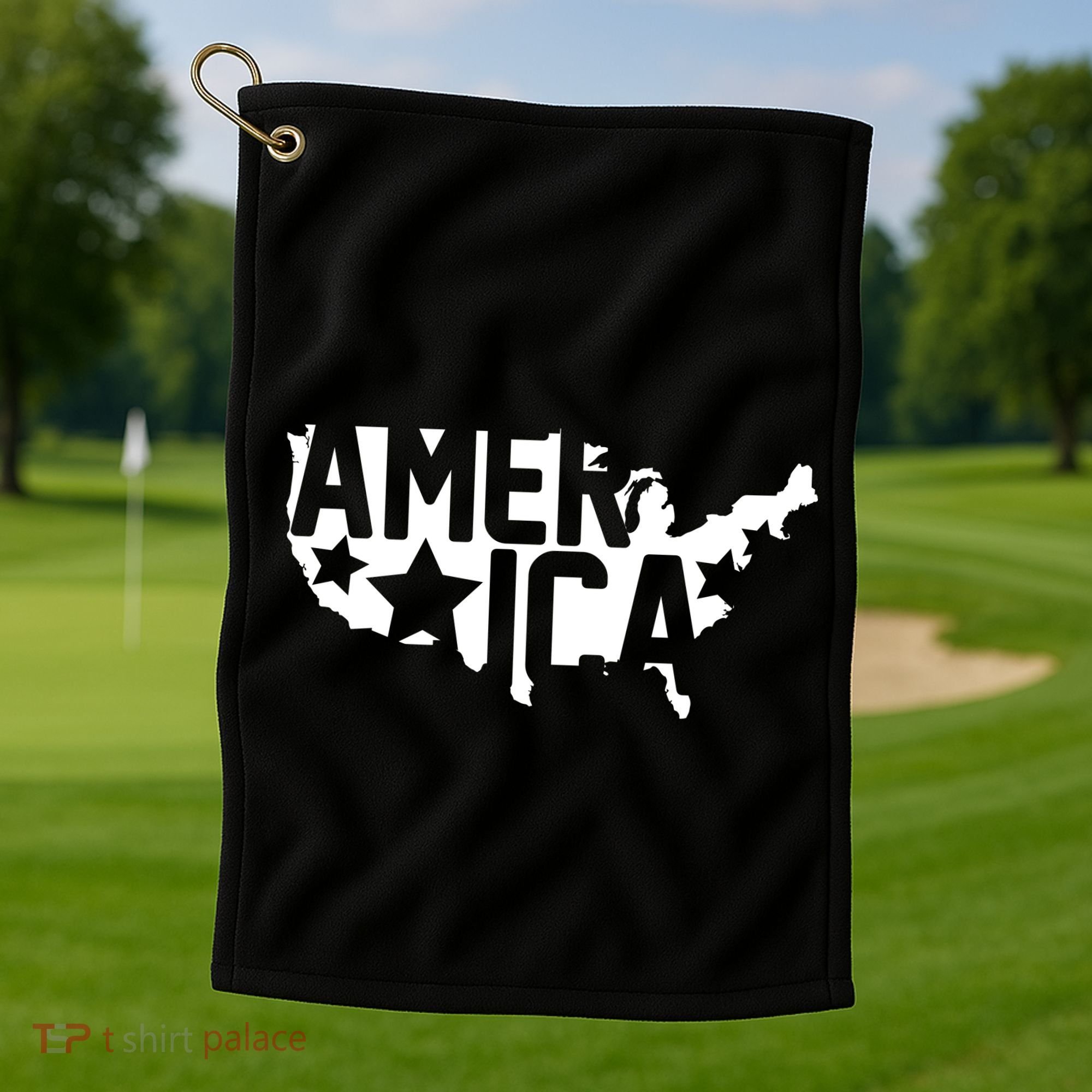 America State Map Golf Towel