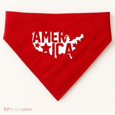 America State Map USA-Made Doggie Bandana