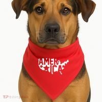 America State Map USA-Made Doggie Bandana thumb 1