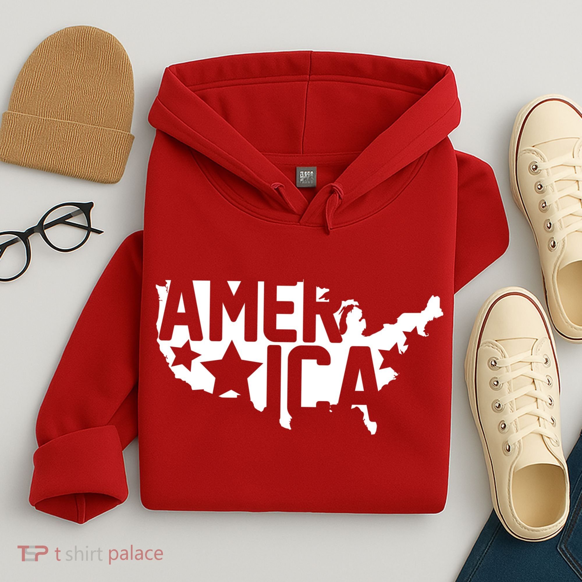 America State Map Hoodie