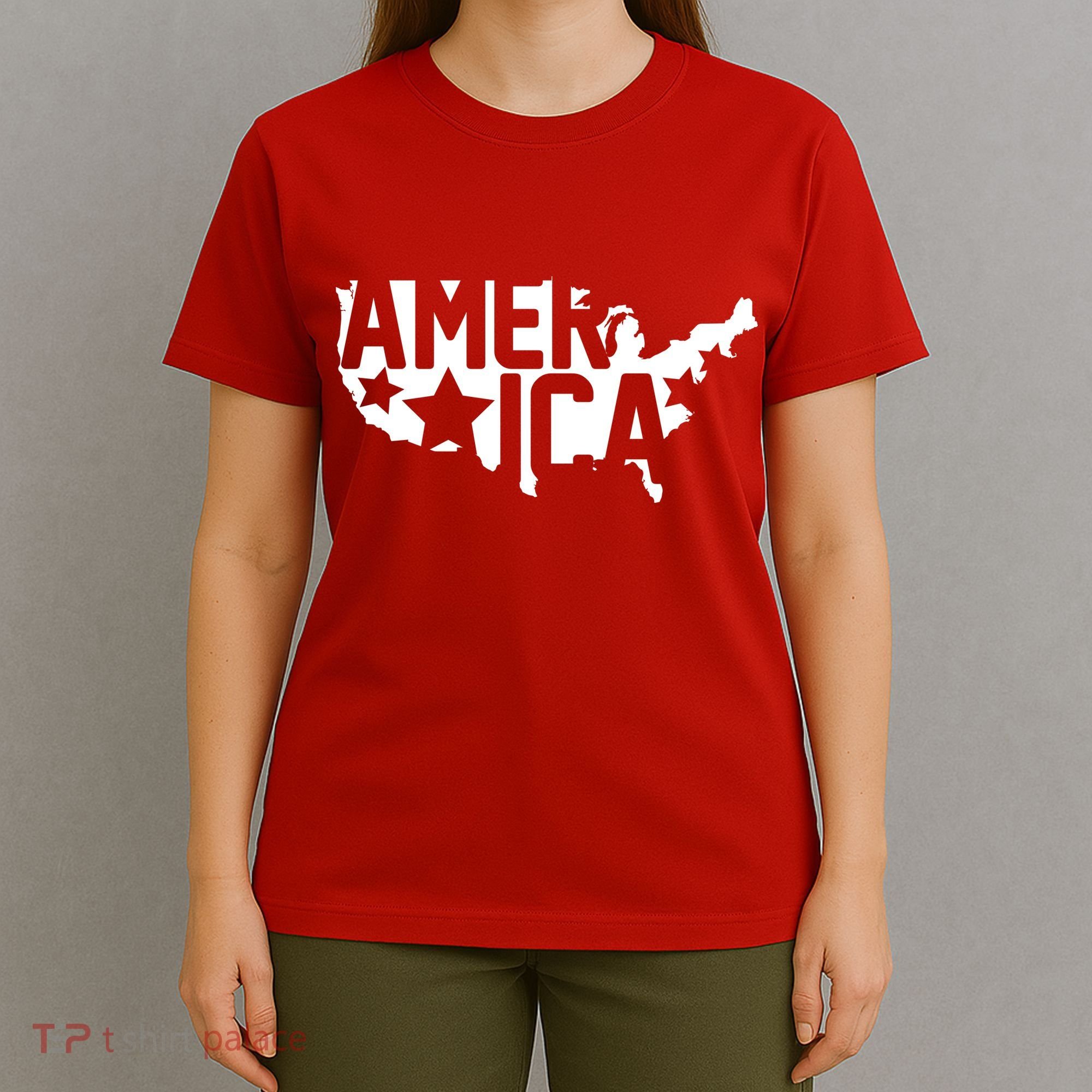 America State Map T-Shirt
