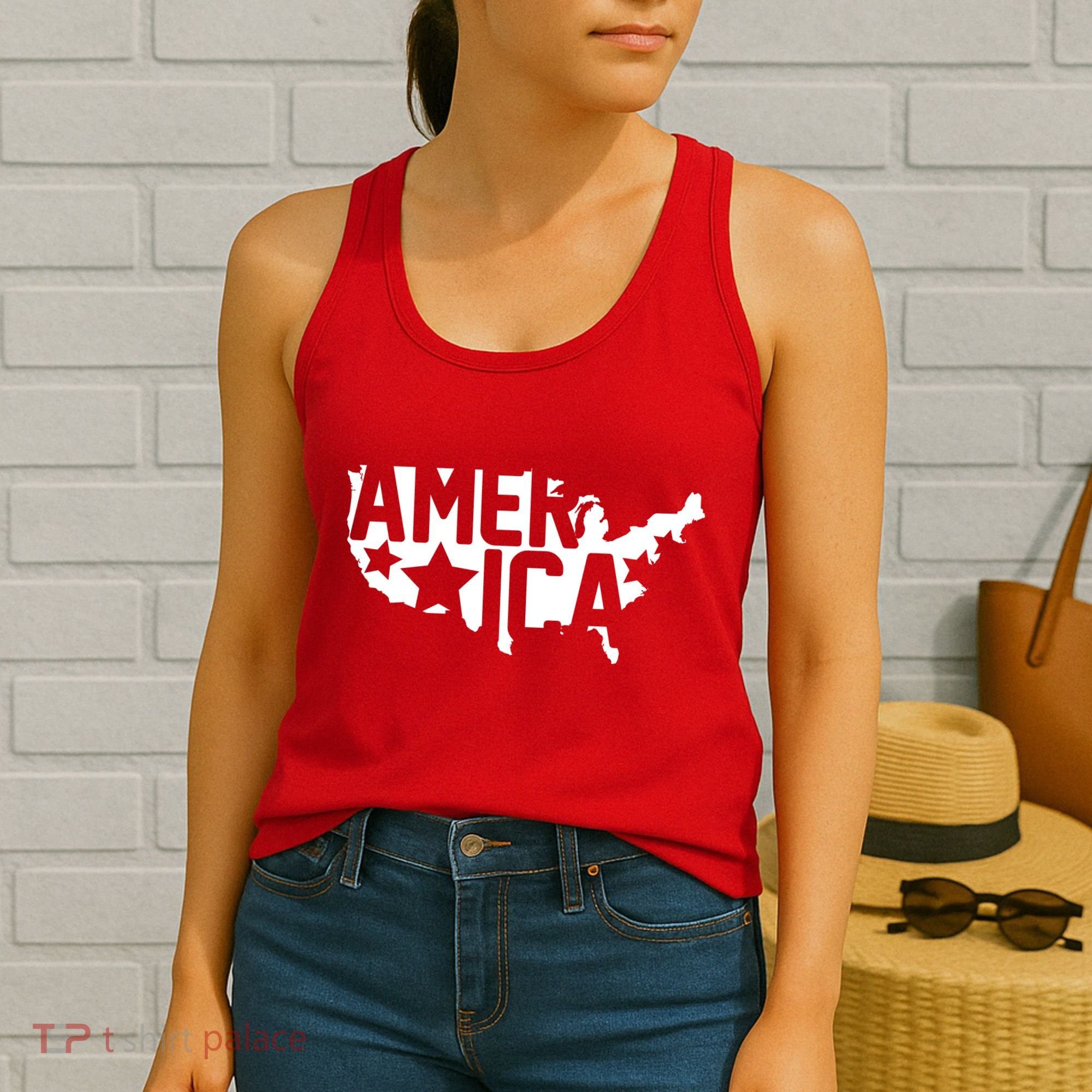 America State Map Women's Tank Top