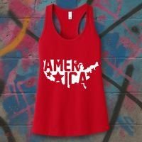 America State Map Women's Tank Top thumb 3