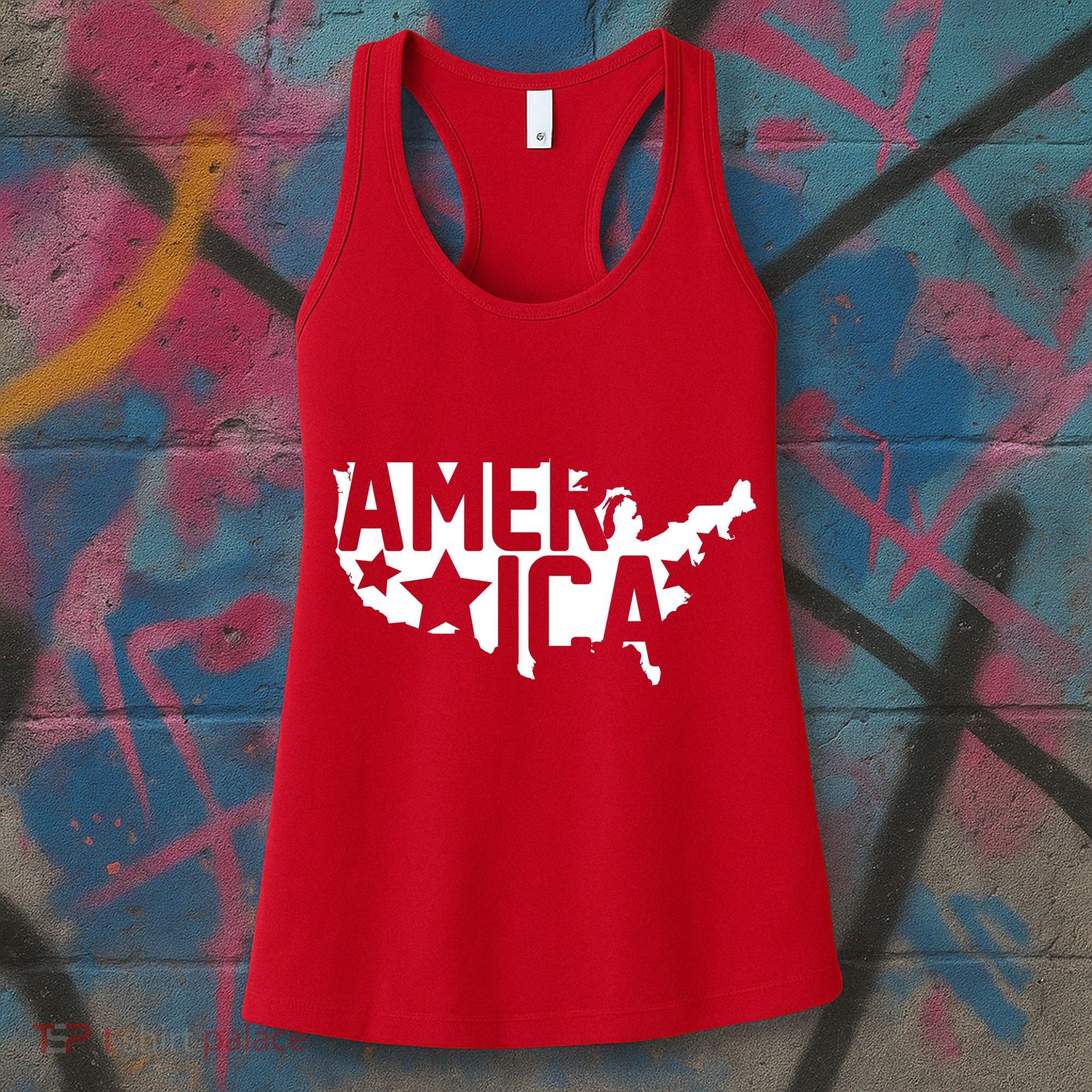 America State Map Women's Tank Top
