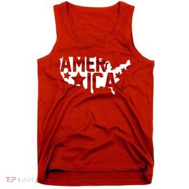 America State Map Tank Top