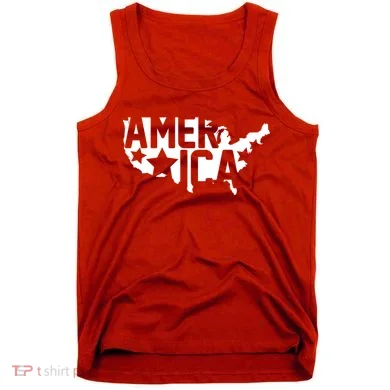 America State Map Tank Top