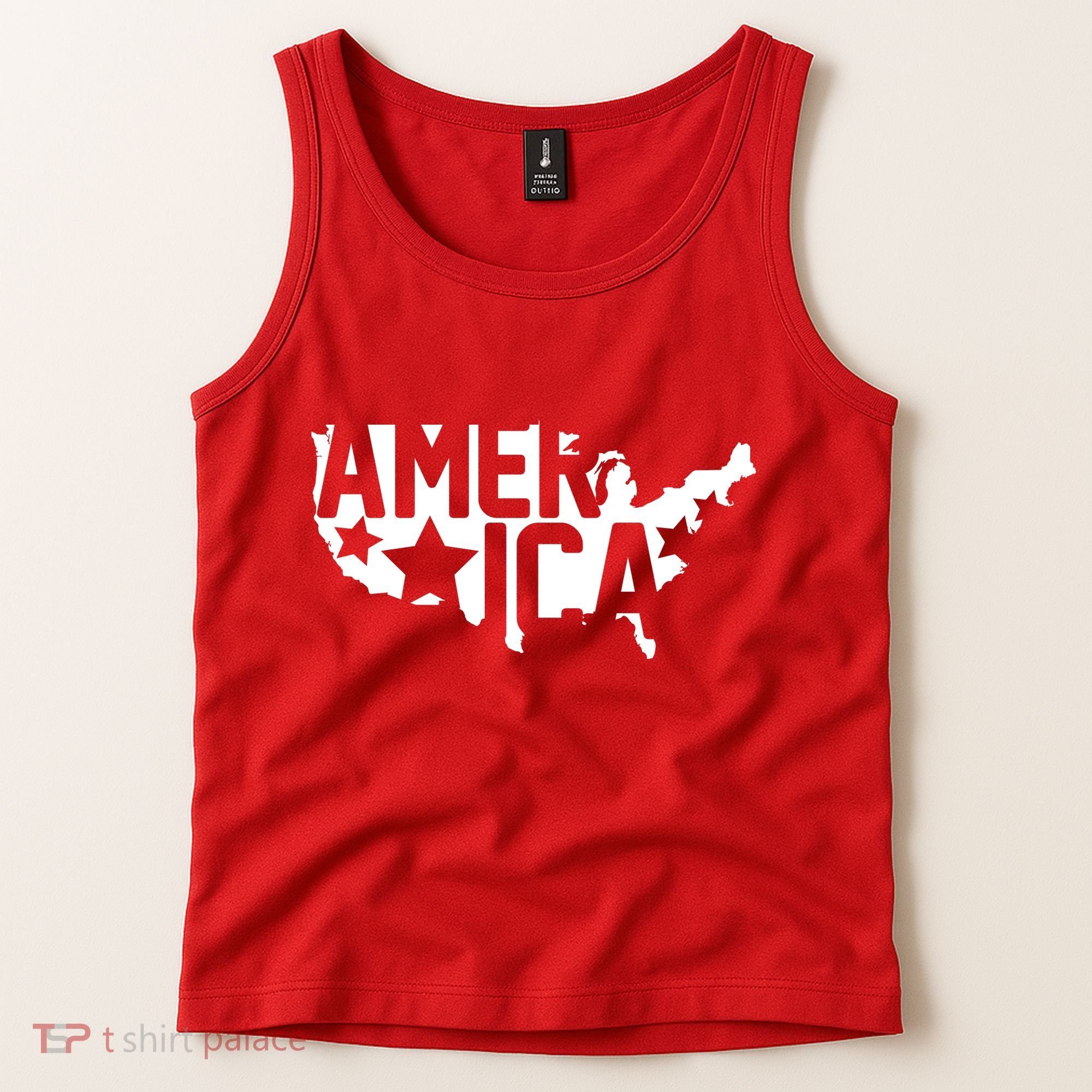 America State Map Tank Top