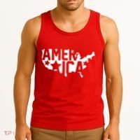 America State Map Tank Top thumb 3