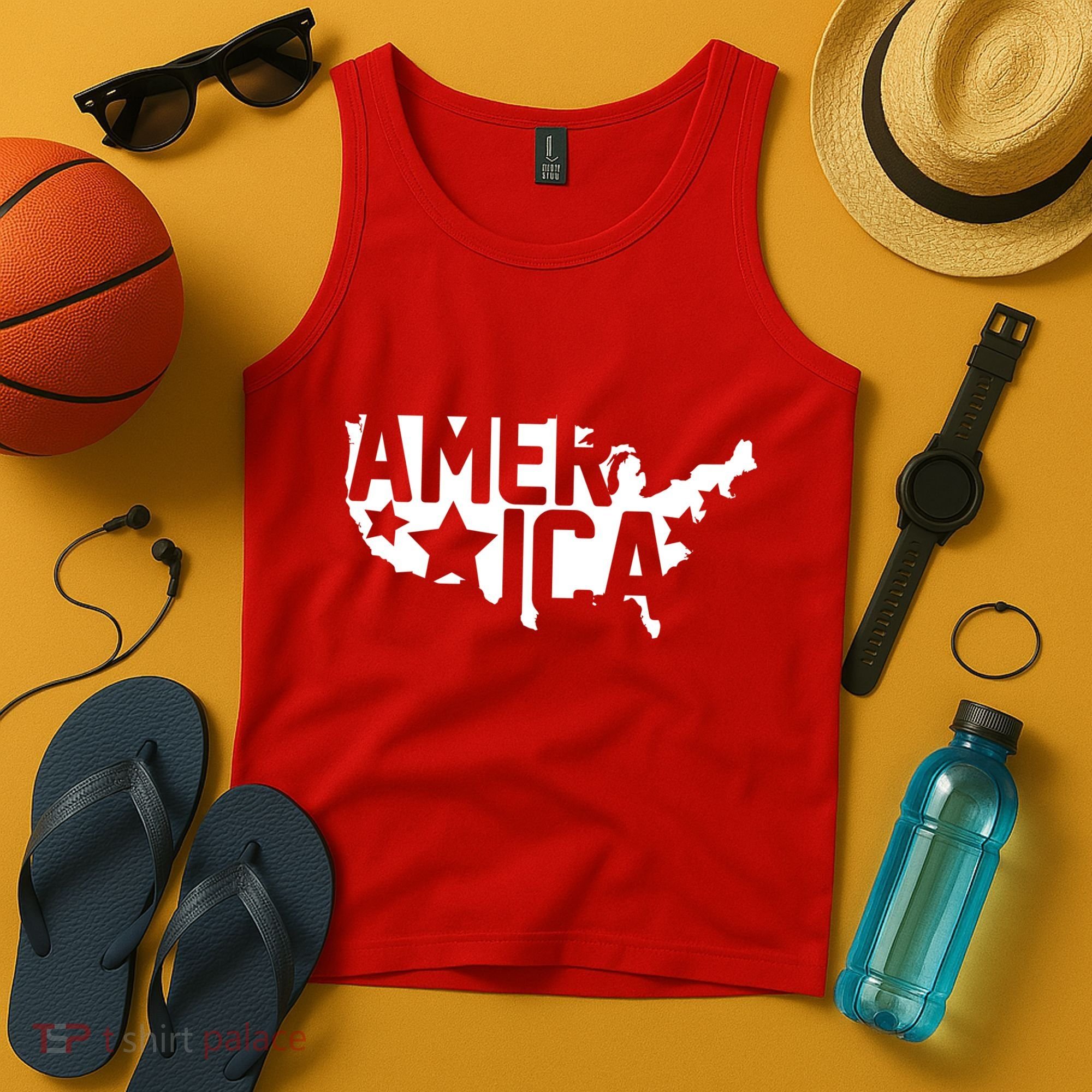 America State Map Tank Top
