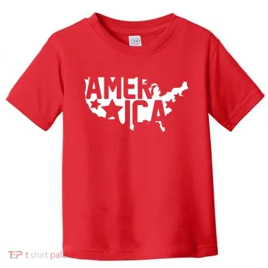 America State Map Toddler T-Shirt