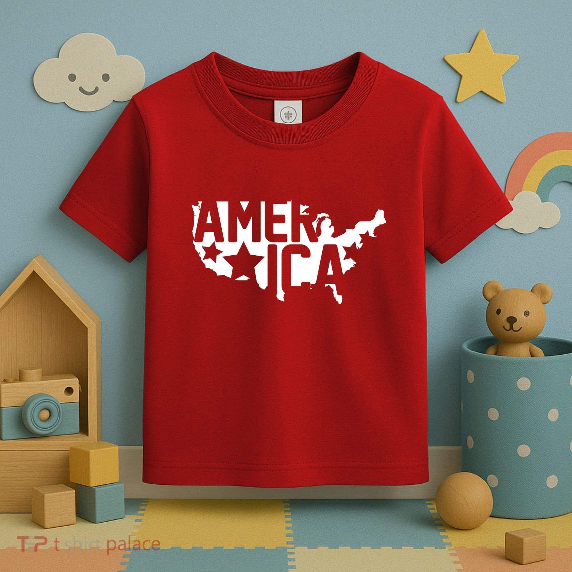America State Map Toddler T-Shirt
