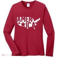 America State Map Women's Long Sleeve Shirt thumb 0