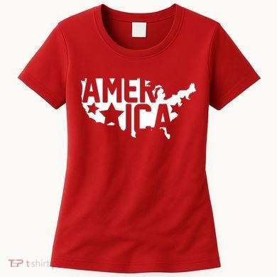 America State Map Women's T-Shirt
