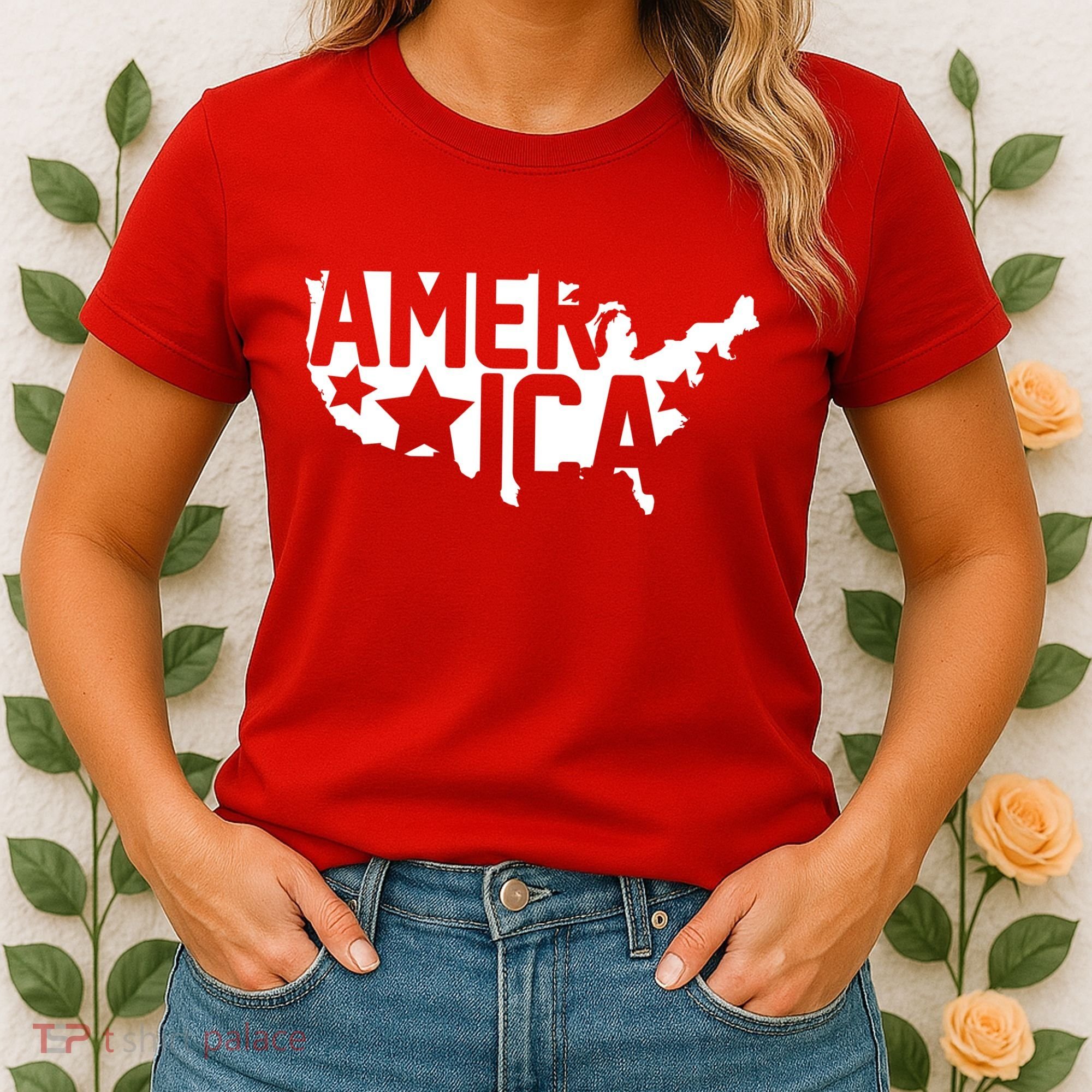 America State Map Women's T-Shirt
